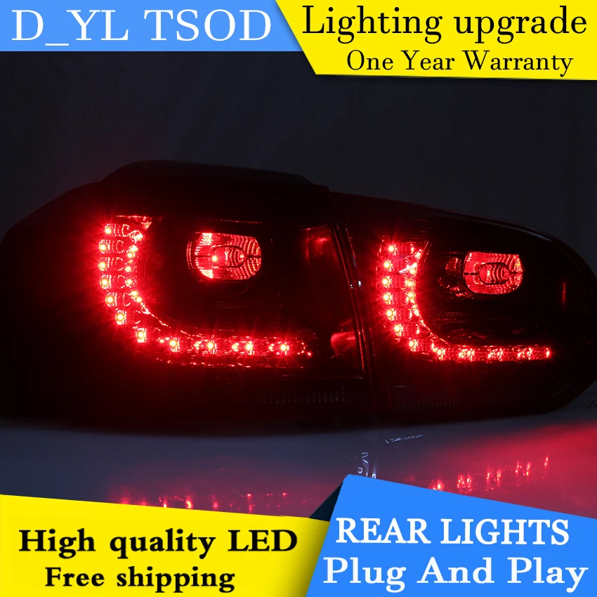 

Car Styling for Tail Lights 2010-2012 VW Goif 6 LED Rear Light Fog light Rear Lamp DRL Brake+Park+Signal