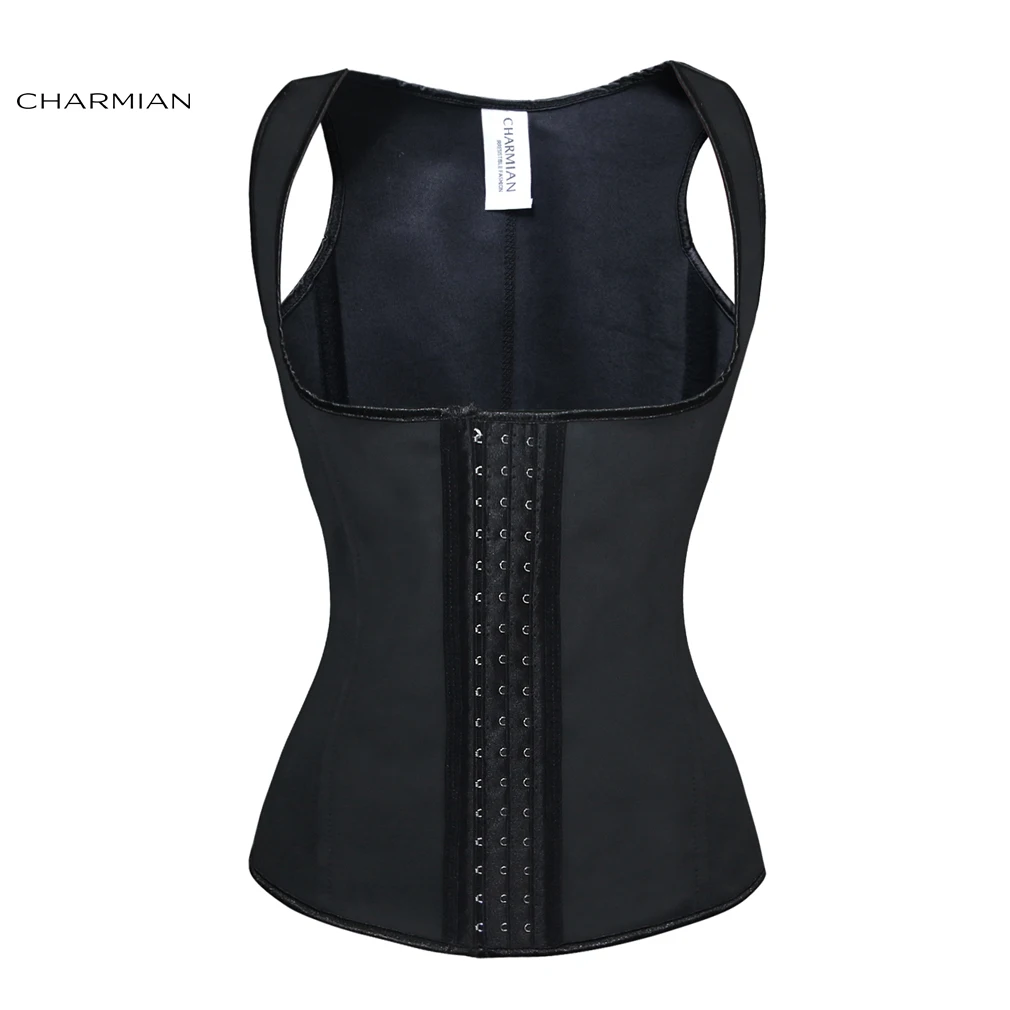 Charmian Sexy Women Vest Latex Waist Trainer Corset 9 Steel Boned