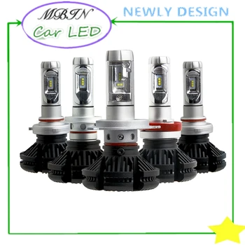 

Bright white X3 led headlight H1 H3 H7 H8 H11 9005 9006 880 881 9012 H4 9004 9007 H13 kit 6000LM 50W 6000k LED Headlight