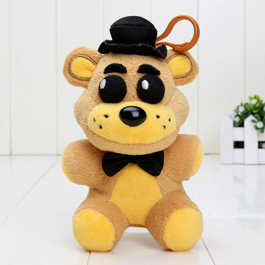 14 см 5,5 дюйма Five Nights At Freddy 4 FNAF плюшевые игрушки Freddy Fazbear Mangle Бонни и Чика foxy игрушки плюшевые подвески, брелоки куклы - Цвет: golden freddy 14cm