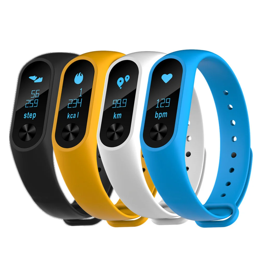 New M2S OLED display Heart Rate Monitor Smartband Health Fitness Tracker for Android iOS phone bracelet