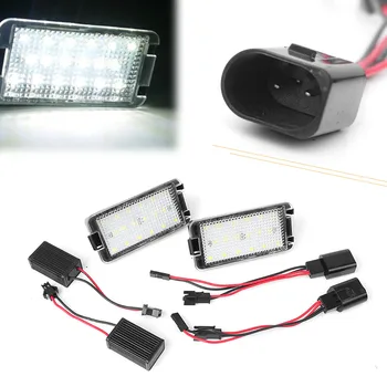 

1 Pair Car LED Tail License Plate Light Rear Number Error Free Lamp For SEAT AROSA IBIZA CORDOBA LEON Toledo III
