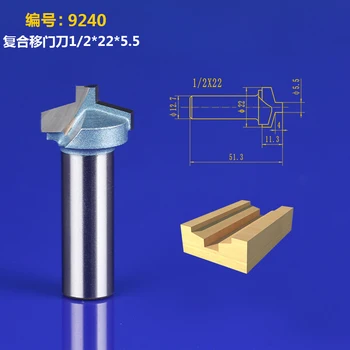 

1pcs 12.7*22*5.5mm V-groove slotting knife woodworking fluting milling cutter,Door and cabinet decorative knife 9240