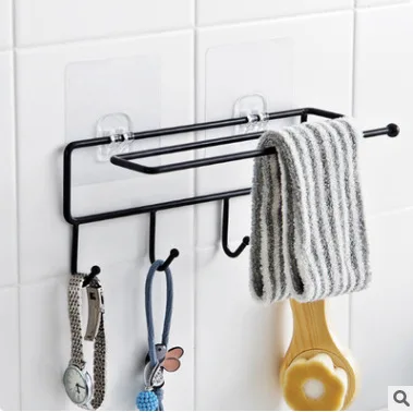 

Shelves Kitchen Tools Organizer Iron Storage Rack Bathroom Towels Hanger Roll Paper Holder Cupboard Hanging Shelf Hooks On Wall