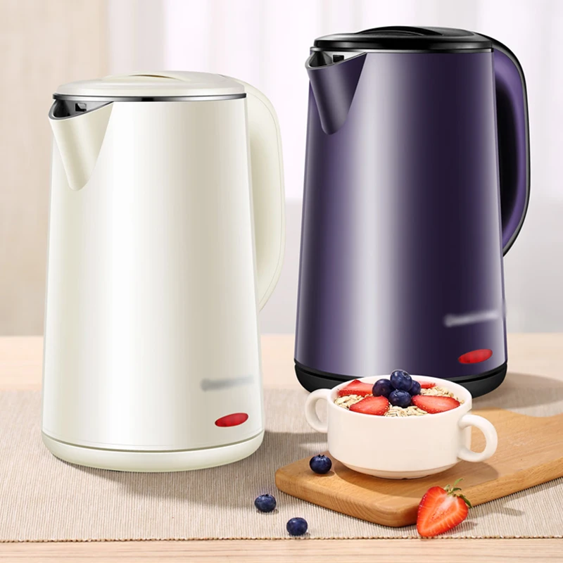 1.8L 220V 1500W Electric Kettle Insulation Pot 304 Stainless Steel Hot Water Kettle Office Travel Coffee Teapot Thermos Flasks