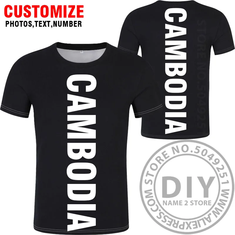 Камбоджа футболка diy изготовление под заказ имя номер кхм страна футболка Национальный флаг кх кхмер камбоджийское Королевство печать фото одежда - Цвет: Style 15