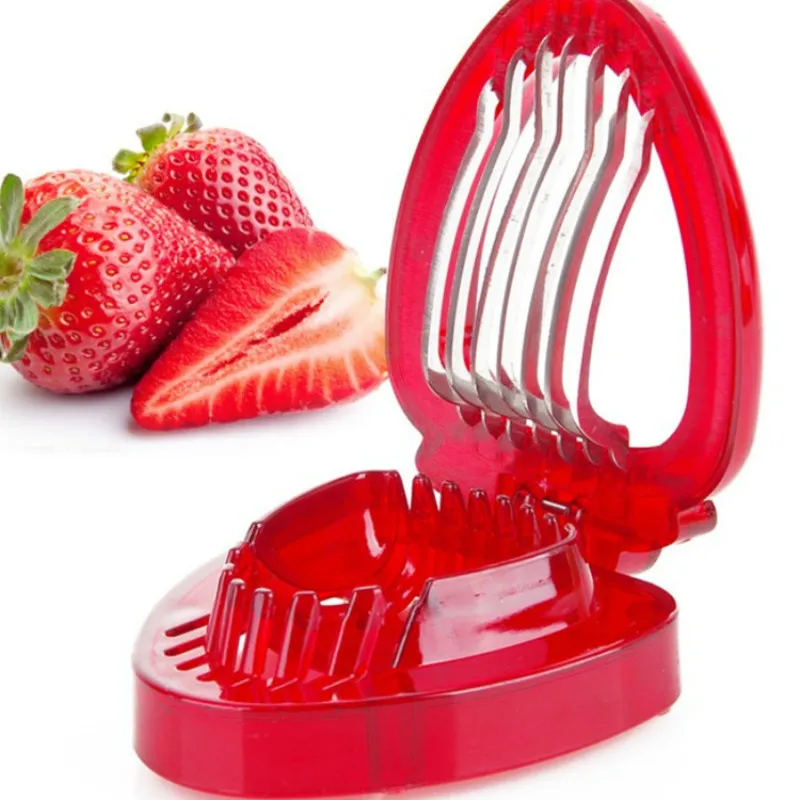 

Kitchen Strawberry Slicer Corer Cutter Pear Fruit Salad Divider Tool for Strawberry Peeler Shredders Kitchen Gadgets Tools