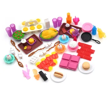

1set play house toys plastic food cake cup bottle Kitchen kit For doll for kelly doll Funny toys for baby girls