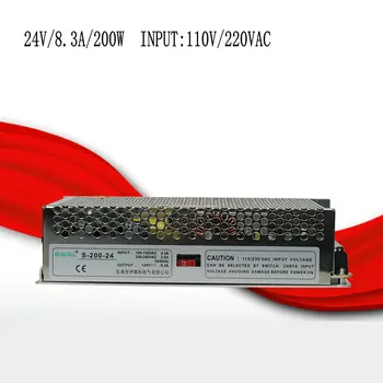 

S-200-24 24V/8.3A/200W switching power supply, centralized power supply, power supply security monitoring