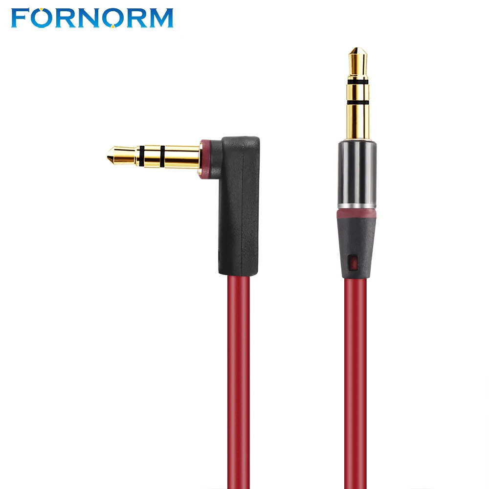 

3.5mm Jack to Jack 90 Degree Angle Extended Auxiliary Audio Cable 1.2m/3.9ft Car Auxiliary Cable for Phone Tablet MP3