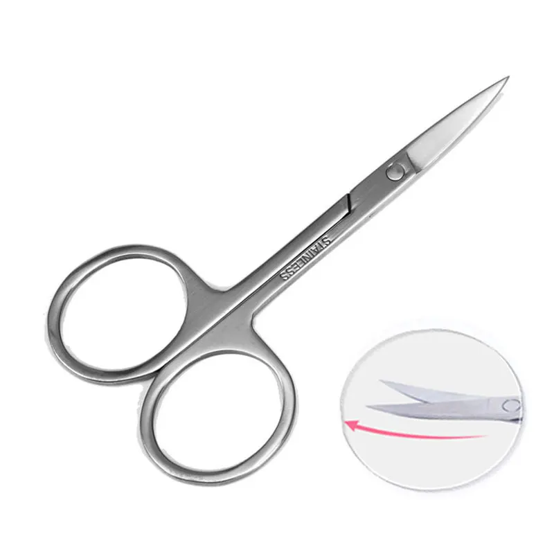 

5Pcs Smooth Stainless Steel Functional Cuticle Scissor Nails Curved Scissors Pedicure Dead Skin Remover Scissor Eyelash Scissor