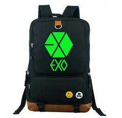 Корея EXO световой Рюкзаки детей Bagpack подростками Мультфильм Сумка Дети Путешествия Школьные ранцы Обувь для девочек студентов рюкзак