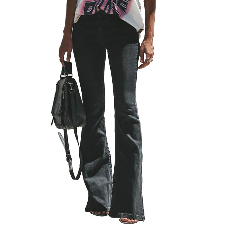 womens high waisted flared jeans