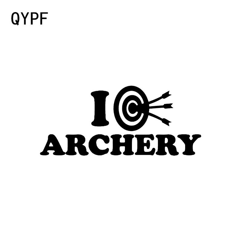 QYPF 14 9*6 5 см интересный стрельба из лука с надписью I Love | Автомобили и мотоциклы