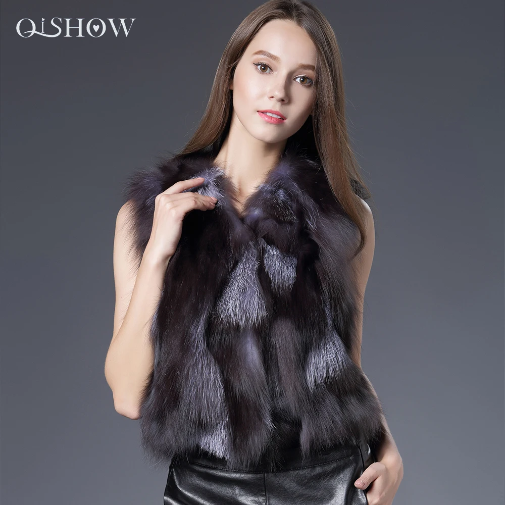 2017 Womens Winter Fox Fur Gilet Waistcoat Jacket Coat Short Vest Outwear Sz