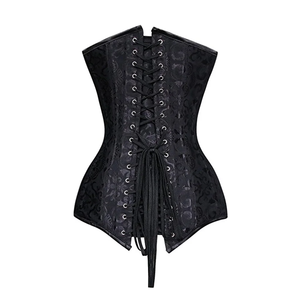 Royal Corset Women's 14 Steel Boned Cotton Long Torso Hourglass Body Shaper Corset Waist Training Bustier Sexy Corselet