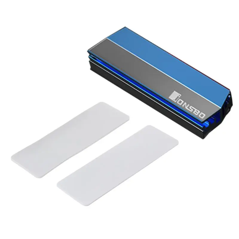 Алюминиевый сплав M.2 радиатор SSD твердотельный жесткий диск кулер радиатор теплоотвод охлаждающие колодки - Цвет: Синий