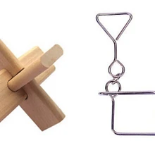 2 шт в партии IQ деревянные металлические головоломки Пазлы игра для взрослых детей