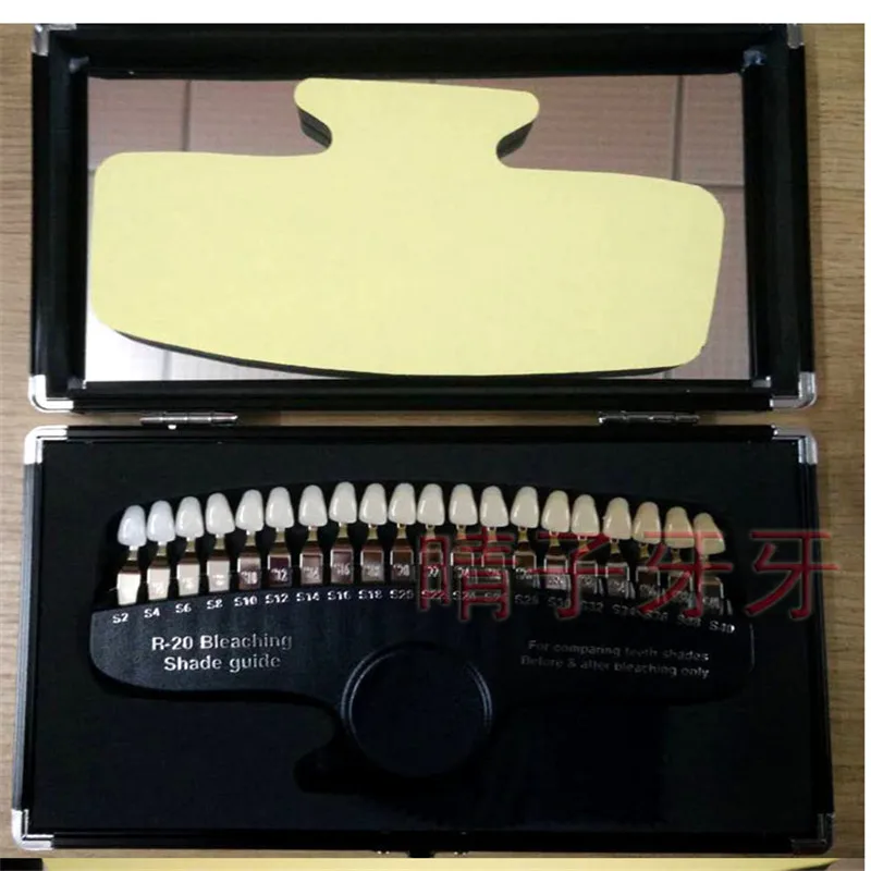 

A0270 Luxury packed 20 Colors 3D shade guide color dental whitening comparator with Mirror Teeth Whitening Accelerator