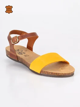 

MISS DESIRE'E low Sandals leather-yellow/brown