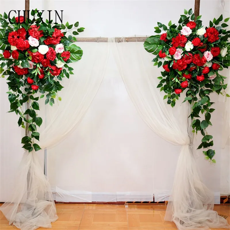 Wedding Props Artificial Flower Arch Door Flower Row Custom Made Lawn  Wedding Pre-function Backdrop Decoration Silk Fake Flower - Artificial  Flowers - AliExpress