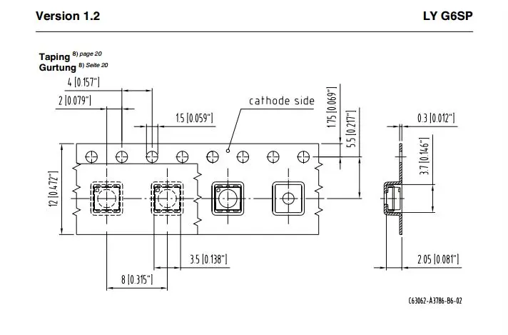 100 шт. X LYG6SP LY G6SP 3528 SMD светодиодный желтый LYG6SP PLCC6 0,5 Вт Мощность 3528 шестифутовый желтый автомобиль