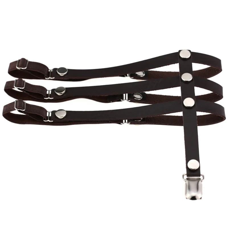 Morease 1pc Punk Style Triple Leg Garter Knee Belt For Women Girl Gothic Cosplay Bondage Restraints Sex Toy Erotic Slave BDSM