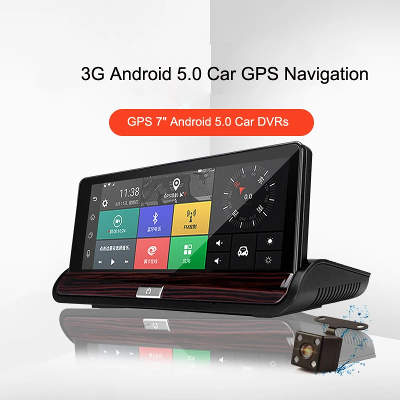 3G Автомобильный GPS навигатор Camare 16G DVR 7 &quotAndroid 5 0 1080P WIFI Bluetooth FM видеорегистратор с