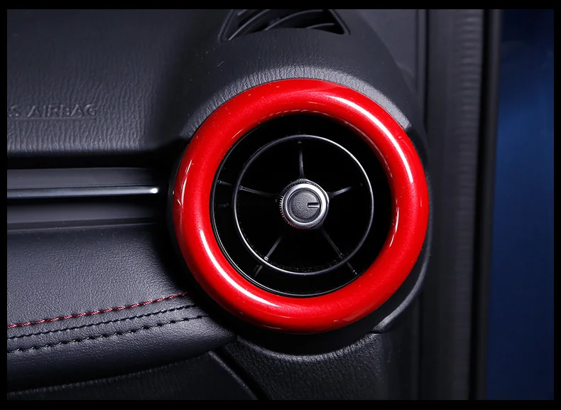 Авто-Стайлинг розетки кольцо украшения отверстия авто кондиционера, накладка наклейки Чехлы для Mazda CX3 CX-3 аксессуары