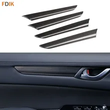 4pcs Stainless Black Titanium Inner Door Handle Cover Molding Trim Protector for Mazda New CX 5