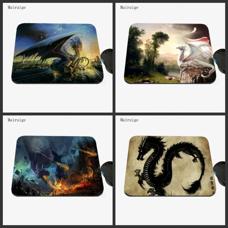 

Mairuige Dragon Mini PC mousepads 3size 220X180X2MM Rubber DIY Antislip gaming mouse pad gamer For CSGO WOT wireless mouse
