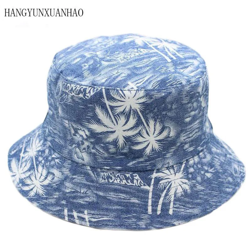 

Brand Printing Men Women Fisherman Hats Couple Bucket Hat Summer Autumn Spring Shade Cotton Caps Double Sided Can Be Worn
