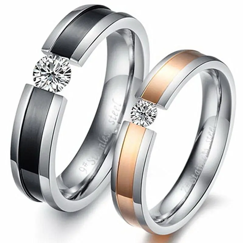 Wholesale High quality fashion personalized rings titanium steel