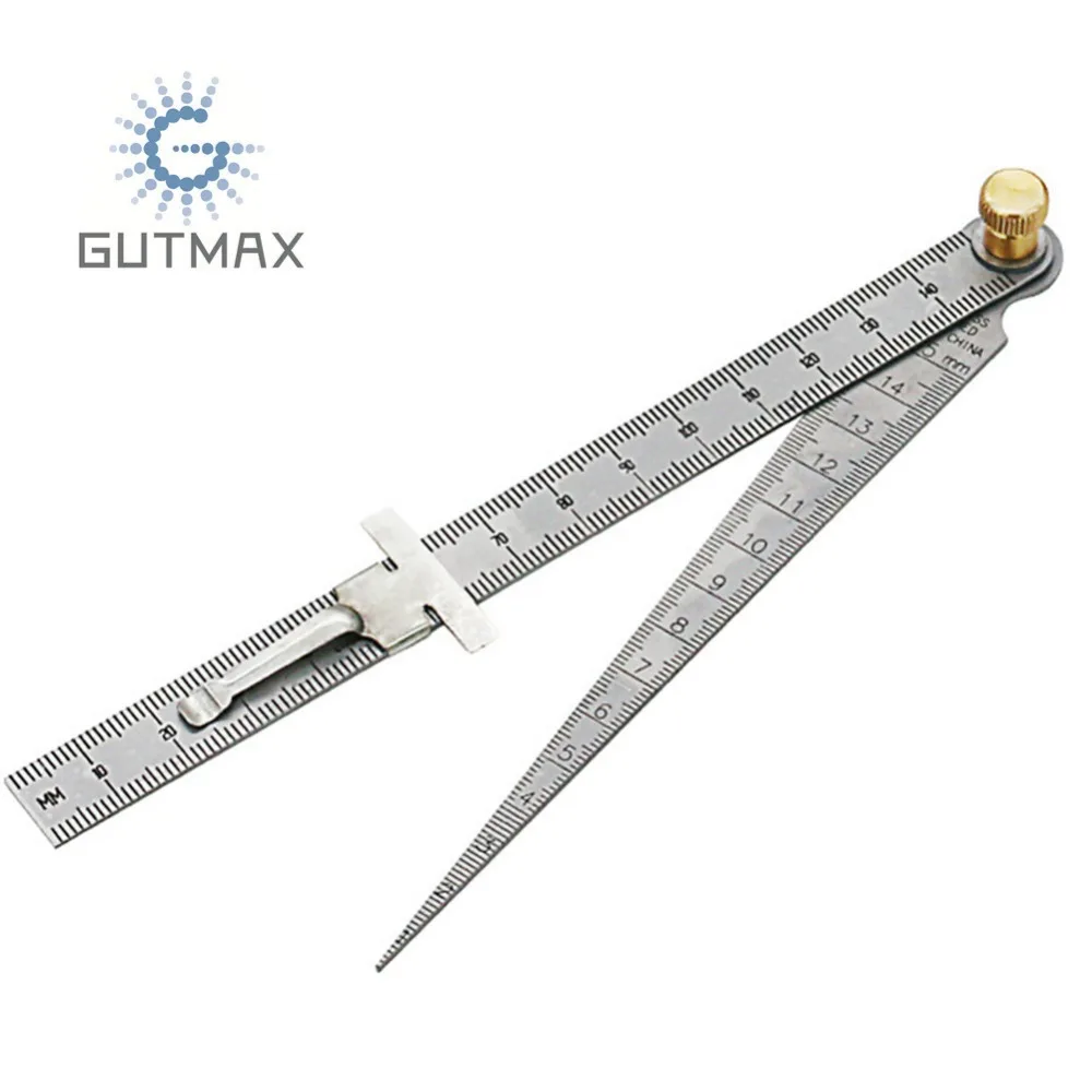 Wedge Taper Ruler Stainless Steel Welding Taper Feeler Gauge Depth