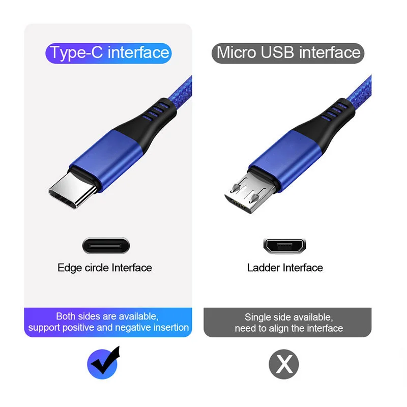 3A USB نوع C كابل لسامسونج S9 S8 سريع تهمة نوع-C الهاتف المحمول شحن سلك USB C كابل ل Xiaomi mi9 Redmi ملاحظة 7
