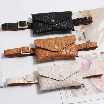 

Fanny Pack Vintage Weaving Waist Pack High Quality PU Leather Phone Pouch Fashion Solid Waist Bag Messenger Bags For 2019 New