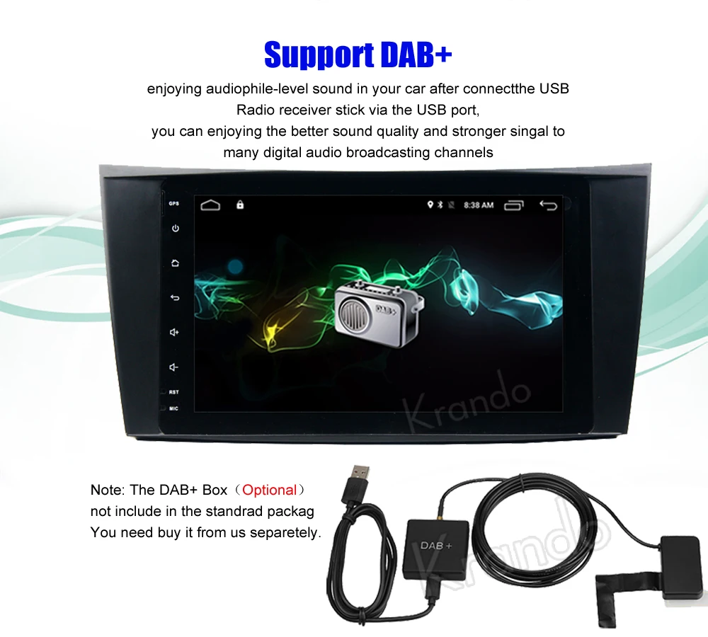 krando android car radio gps for benz W211 navigation multimedia system&nbsp; (11)