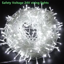 24V 10M Safety String Fairy Lights Low Voltage LED Garland Street Festoon Outdoor Strip Decorasfor Garden Tree House Wedding 24V 10M Safety String Fairy Lights Low Voltage LED Garland Street Festoon Outdoor Strip Decorasfor Garden Tree House Wedding