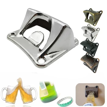 

Wall Beer Openers Pure Copper Bronze Metal Wall Mounted Beer Wine Bottle Cap Bar Opener Bar Kitchen Tools