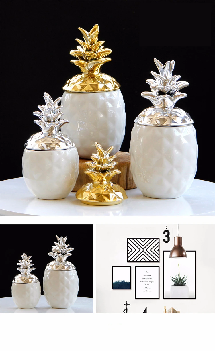 Ceramic Pineapple Figurines (7)