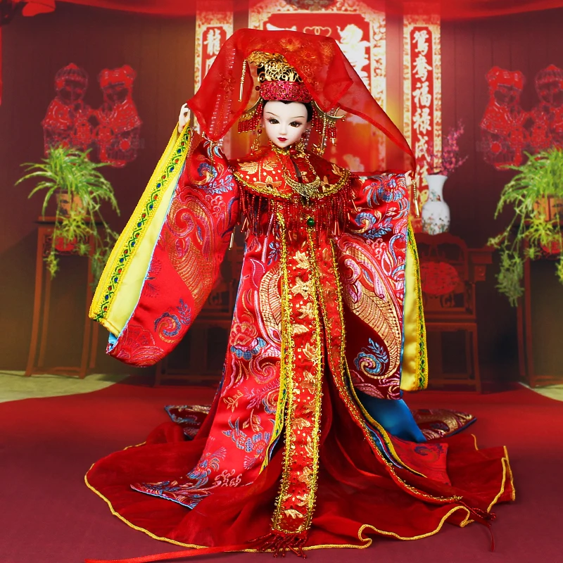 

Fortune days Chinese brand doll Ming Dynasty Bride joint body East Charm including box stand clothes shoes 35cm gift present