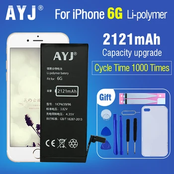 

AYJ New Original Replacement Phone Battery For iPhone 6 6G Max real Capacity 2121mAh 0 Cycle Apple iPhone6 6g Bateria+freeTools