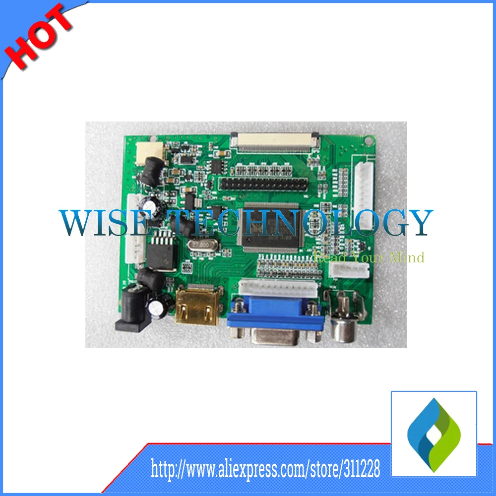 

Display LCD Placa Controladora LVDS TTL 50PIN para AT070TN90 92 94 Suporte HDMI VGA 2AV VS-TY2662-V1 Automaticamente