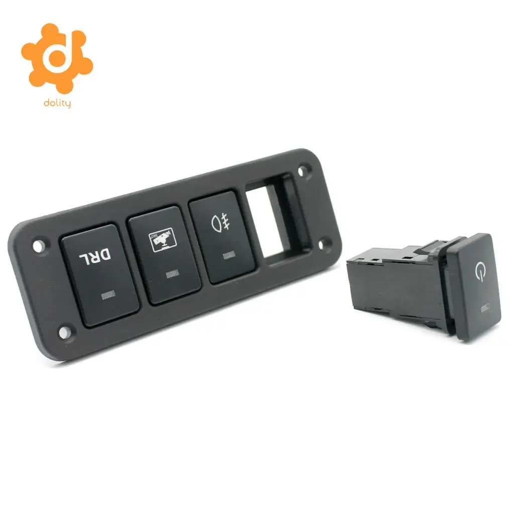dolity DRL + LED light+ Driving Recorder+ Fog Light 4 Gang Switch Panel for Toyota