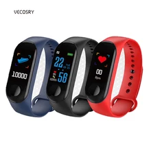 M3 Smart Watch Blood Pressure Measurement Bluetooth Smart Band Fitness Bracelet With Pedometer Sport Wristband For IOS Android