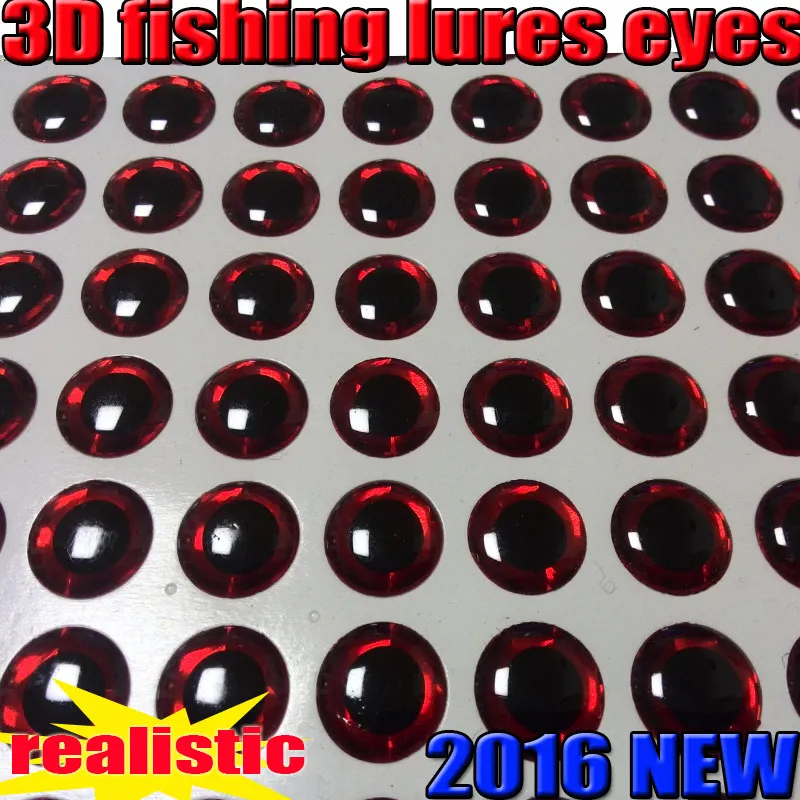 2015new 3D приманка для рыбной ловли глаза нахлыстом выберите размер: 4MM 5MM 6MM 7MM 8MM 9MM 16MM