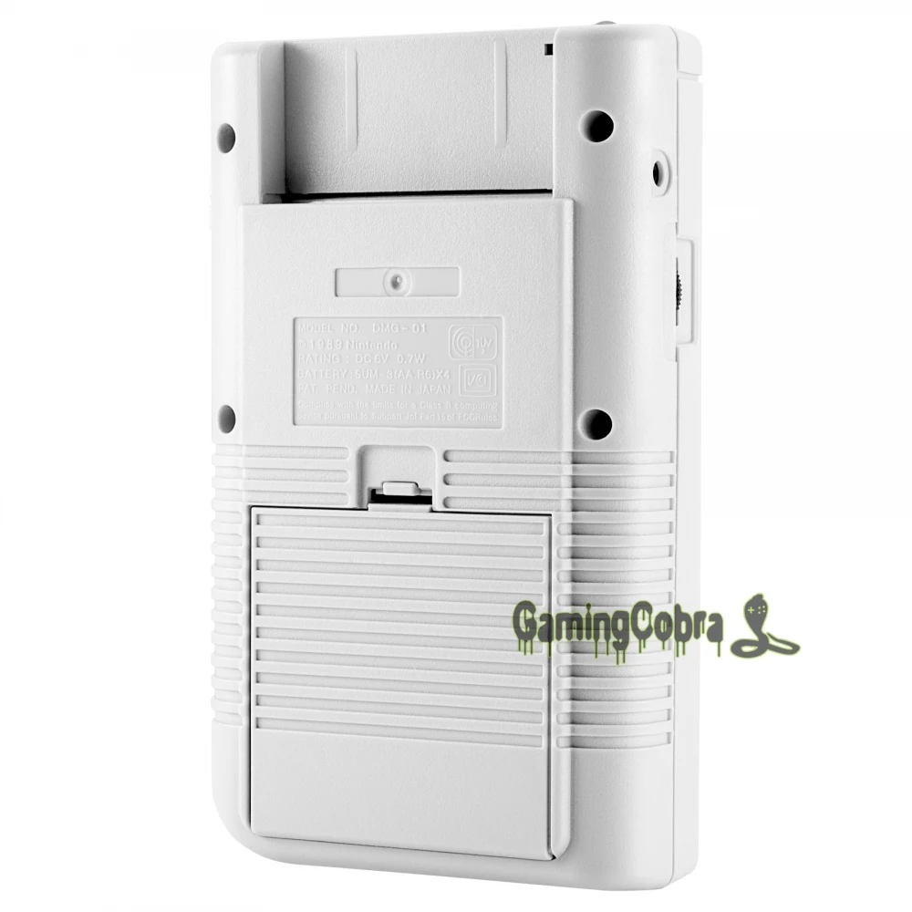 White Solid Full Housing Shell Buttons with Screen Len for Gameboy DMG-01 - GBF004