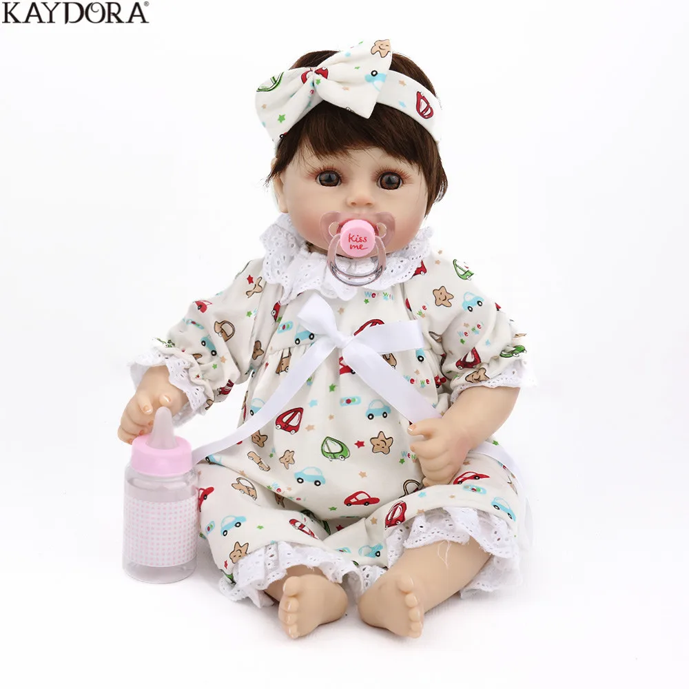 KAYDORA 18 дюймов 47 см силиконовые куклы для новорожденных реалистичные девочек Bonecas детские подарок на день