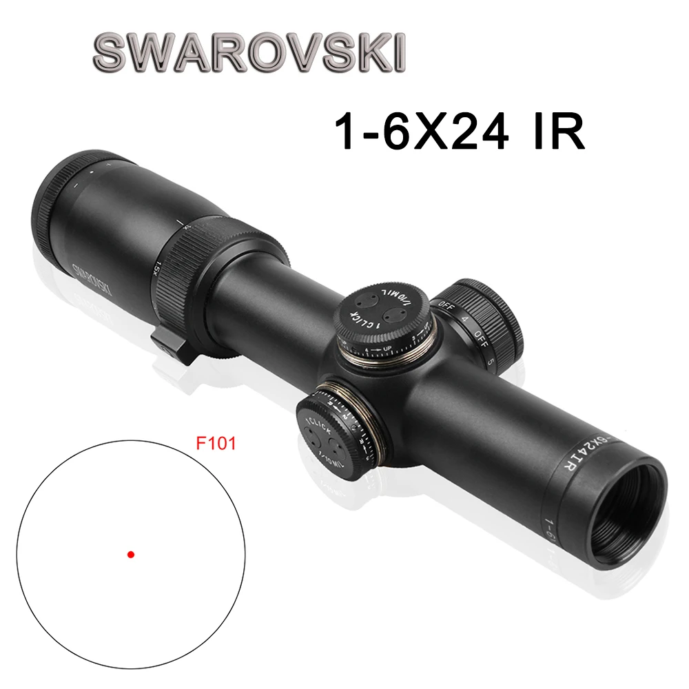 Jacht Swarovskl 1-6x24 IR Cirkel Dot Richtkijker Jacht прицелы для снайперской страйкбола подходит для 223. 308 12ga оружие