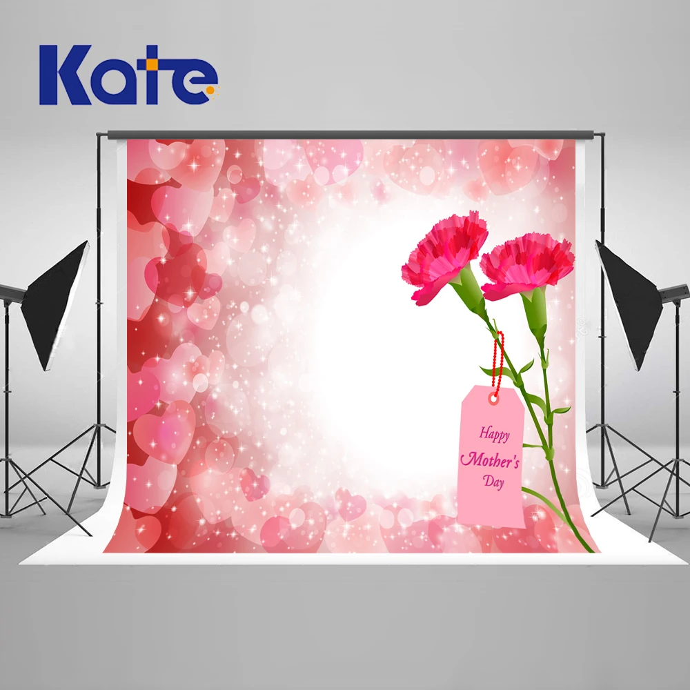 

Kate 10x10ft Happy Mothers Day Photography Backdrop Flowers Romantic Background Sparkle Studio Photo Background